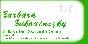 barbara bukovinszky business card